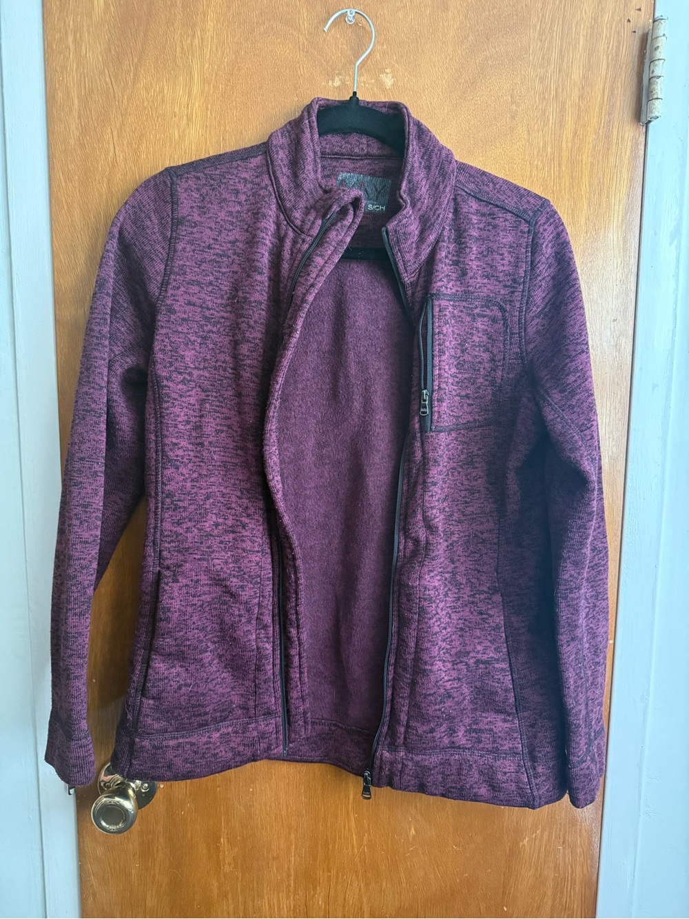 Women's Heathered Plum Zip-Up Jacket